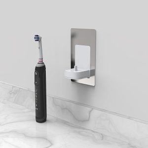 Wall Mounted Electric Toothbrush Charger, Polished Chrome Finish, Replaces Shaver Socket