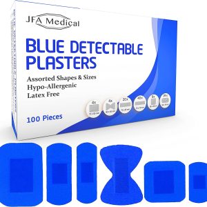 JFA Medical Blue Assorted Plasters (6 sizes) 100 Plasters per box